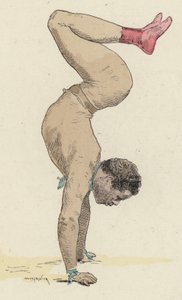Sirkusgymnast gjør håndstående