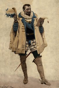 Pantagruel leser et brev fra faren sin, Gargantua. Pantagruel. Illustrasjon av Jules Garnier. I «Rabelais og Jules Garniers verk»
