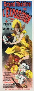 Kunst. Underholdning. Flott teater for utstillingen (Universal Exposition of Paris av Jules Cheret