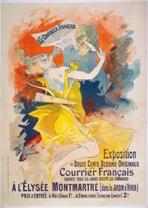 Utstilling Le Courrier Francais, ca. 1895 (plakat) av Jules Cheret