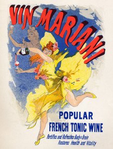 Mat og Drikke. Mariani French Tonic Wine (første kokavin). Plakat av Jules Cheret (1836-1932), Frankrike av Jules Cheret