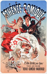 Teateret til Athenee Comique, ca. 1870-1880 (plakat) av Jules Cheret