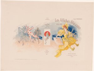 Omslag voor illustrerte plakater av Ernest Maindron av Jules Cheret