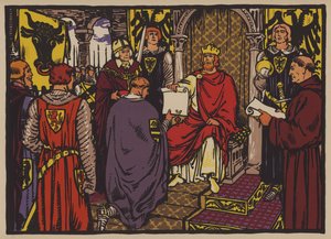 The Holy Roman Emperor Henry VII granting imperial immediacy to the Canton of Uri