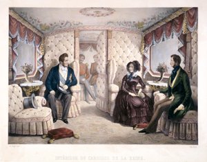 Kong Louis Philippe, dronning Victoria og prins Albert i den kongelige vognen, 1846. av Jules David