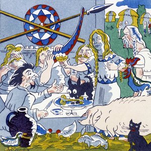 Festin (Gallisk bankett), i La Gaule et les Gauls, Frankrikes historie av Jules depaquit