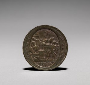 Medalje: Fem soler utstedt av Monneron Brothers, Paris, 1792 forsiden. av Jules Dupré