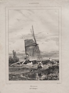 Mølle i Sologne, Frankrike av Jules Dupré