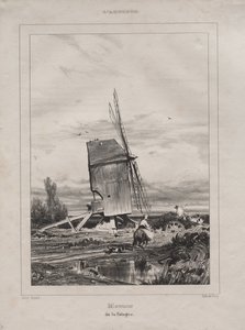 Mølle i Sologne, Frankrike, 1835. av Jules Dupré
