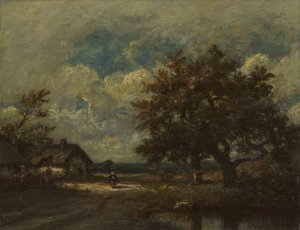 Hytta ved veikanten, Stormy Sky av Jules Dupré