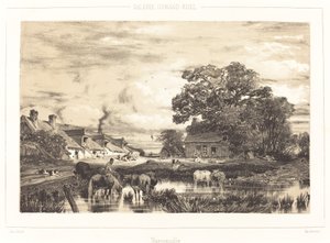 Utsikt i Normandie av Jules Dupré