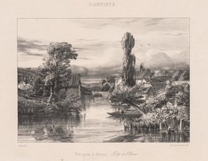 Utsikten tatt ved Alençon av Jules Dupré