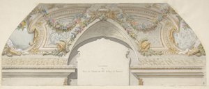 Design for Hôtel de Trevise, Paris, andre halvdel av 1800-tallet. Skapere: Jules-Edmond-Charles Lachaise, Eugène-Pierre Gourdet. av Jules Edmond Charles Lachaise and Eugène Pierre Gourdet