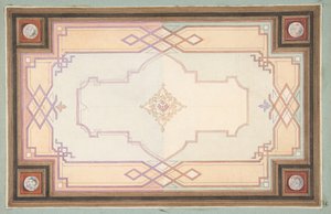 Design for et tak, andre halvdel av 1800-tallet. Skapere: Jules-Edmond-Charles Lachaise, Eugène-Pierre Gourdet.