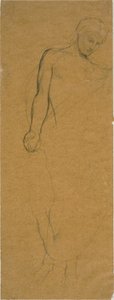 Studie av en stående drapert figur av Jules Elie Delaunay