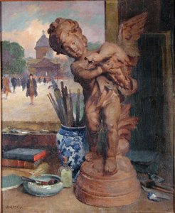 Stilleben med en engel av Jules Ernest Renoux