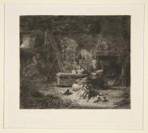 Interiør i et nederlandsk kjøkken av Jules Ferdinand Jacquemart