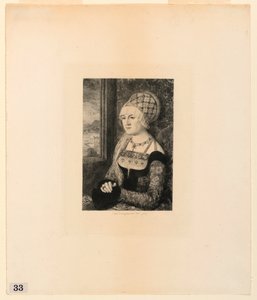 Portrait of a Young Woman, fra "Etchings of Pictures in the Metropolitan Museum, New York" av Jules Ferdinand Jacquemart