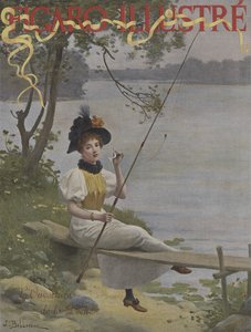 LOuverture de la Peche (Åpningen av fiskesesongen). Forside av Le Figaro Illustre, juli 1896