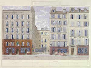 No.20 to No.26 rue du Four, Paris, Frankrike, 1893 (wc på papir)