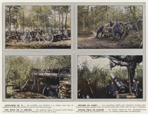 Artilleri på 75, Howitzer in the Forest, A Piece of 75 Sheltered, Large Marine Piece