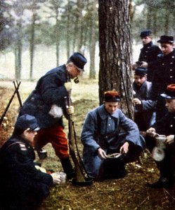 Franske soldater, Marne, september 1914 (autokrom) av Jules Gervais Courtellemont
