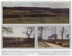 Panorama over Saint-Prix-høydene, Montgivroux, Route de Mondement a Montgivroux