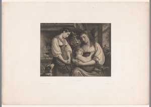 Mor med skadet barnefang Le petit blessé (tittel på objekt) Sveitsiske artister (serietittel) Les artistes Suisses (serietittel på objekt) av Jules Hébert