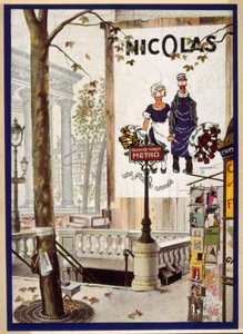 Fransk plakat som viser den fiktive leveringsmannen "Nectar" 1931 av Jules Isnard Dransy