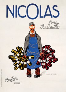 Nicolas, Nectar, ca. 1930 (farge litho) av Jules Isnard Dransy