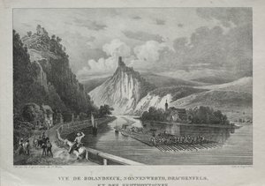 Utsikt over Rolandseck, Nonnenwerth, Drachenfels og Siebenbirge av Jules Jean Baptiste de Joly
