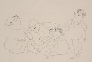 Familie, ca. 1923-25 (litho) av Jules Pascin