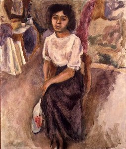 Sittende kvinne, ca. 1915 (olje på lerret) av Jules Pascin