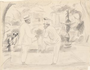 To menn i parken av Jules Pascin