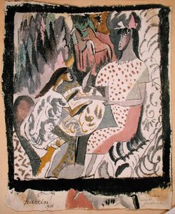 To kvinner ved et sirkulært bord, South Carolina av Jules Pascin