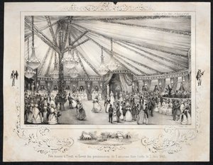 Fest gitt i Tivoli til fordel for beboerne på den gamle borgerliste 3. juni 1840, 1840. av Jules Platier