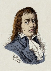 Fransk revolusjon: "Portrett av Francois Babeuf dit Gracchus (1760-1797) Revolutionary" tegning av Jules Porreau av Jules Porreau