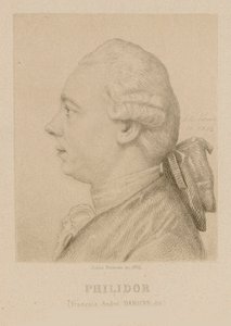 Portrett av François-André Danican Philidor 1726-1795. av Jules Porreau