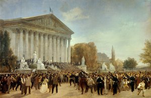 Palasset til det lovgivende organet etter sin siste sesjon, proklamasjon av imperiets decheance 4. september av Jules and Guiaud Jacques  Didier