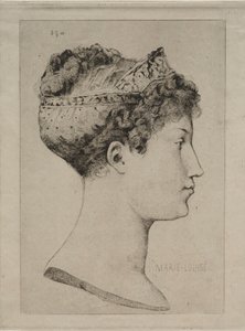 Marie Louise i profil, 1860.
