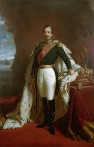 Portrett av keiser Napoleon III (1808-73) i kroningsdrakter