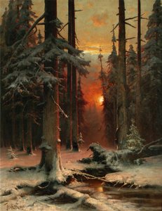 Snø i skogen, 1885