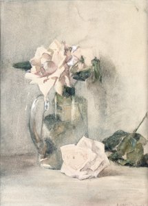 Studie av roser (wc på papir) av Julian Alden Weir