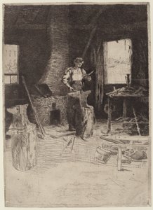 Smedbutikken av Julian Alden Weir