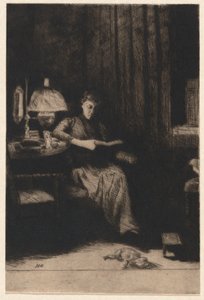 Kveldslampen av Julian Alden Weir