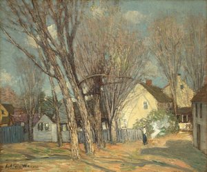 Windham Village, ca. 1913–14 (olje på mahognipanel)