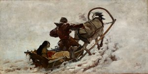 Hunder på jakt, ca. 1886 (olje på lerret)
