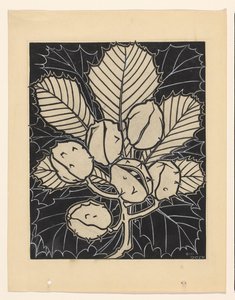 Kastanjeblad med frukt av Julie de Graag (signed by artist)