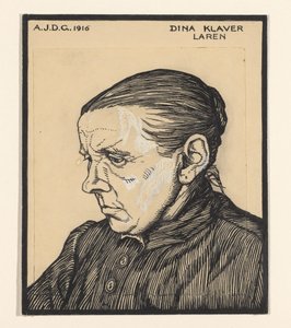 Portrett av Dina Klaver Dina Klaver Laren (tittel på objekt) av Julie de Graag (signed by artist)