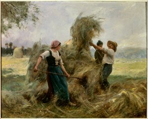 Høyet. Maleri av Julien Dupre (1851-1910)